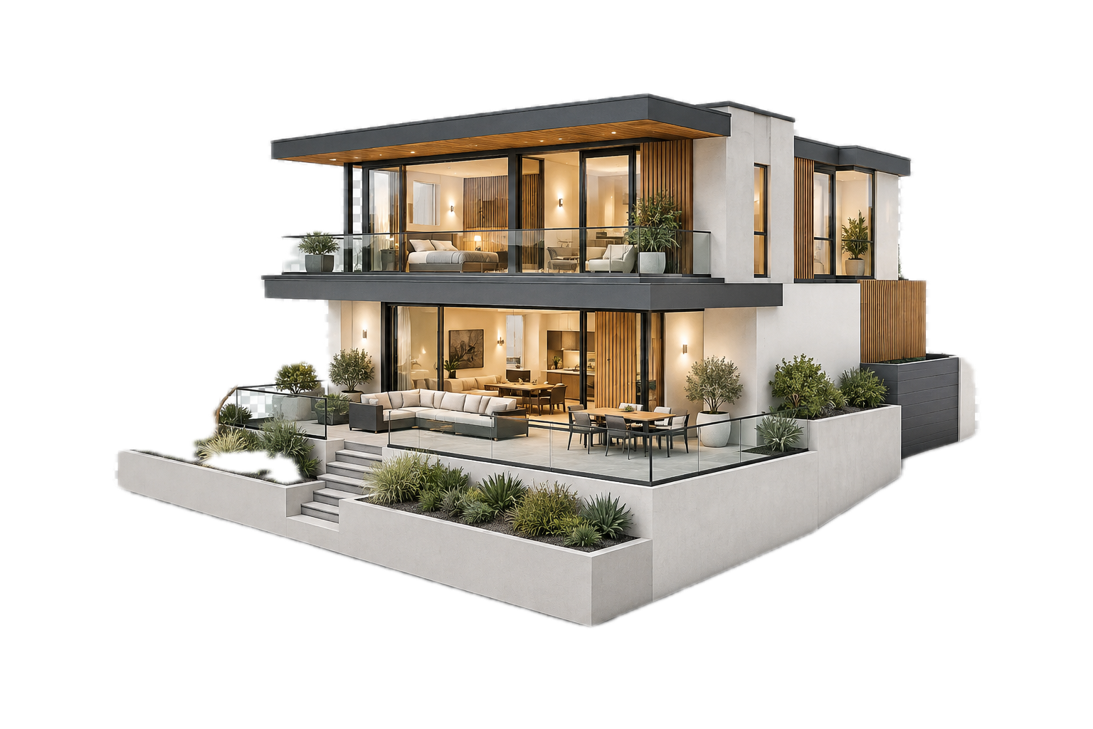 Architectural model of a modern custom home